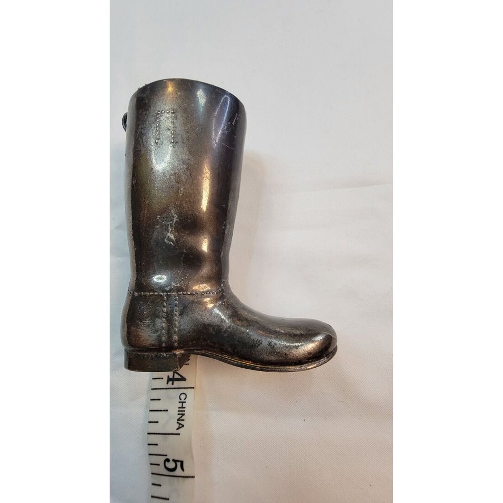 Silver Plated Cowboy Boot England Made Collector‎ 11oz Western Paperweight GIFT